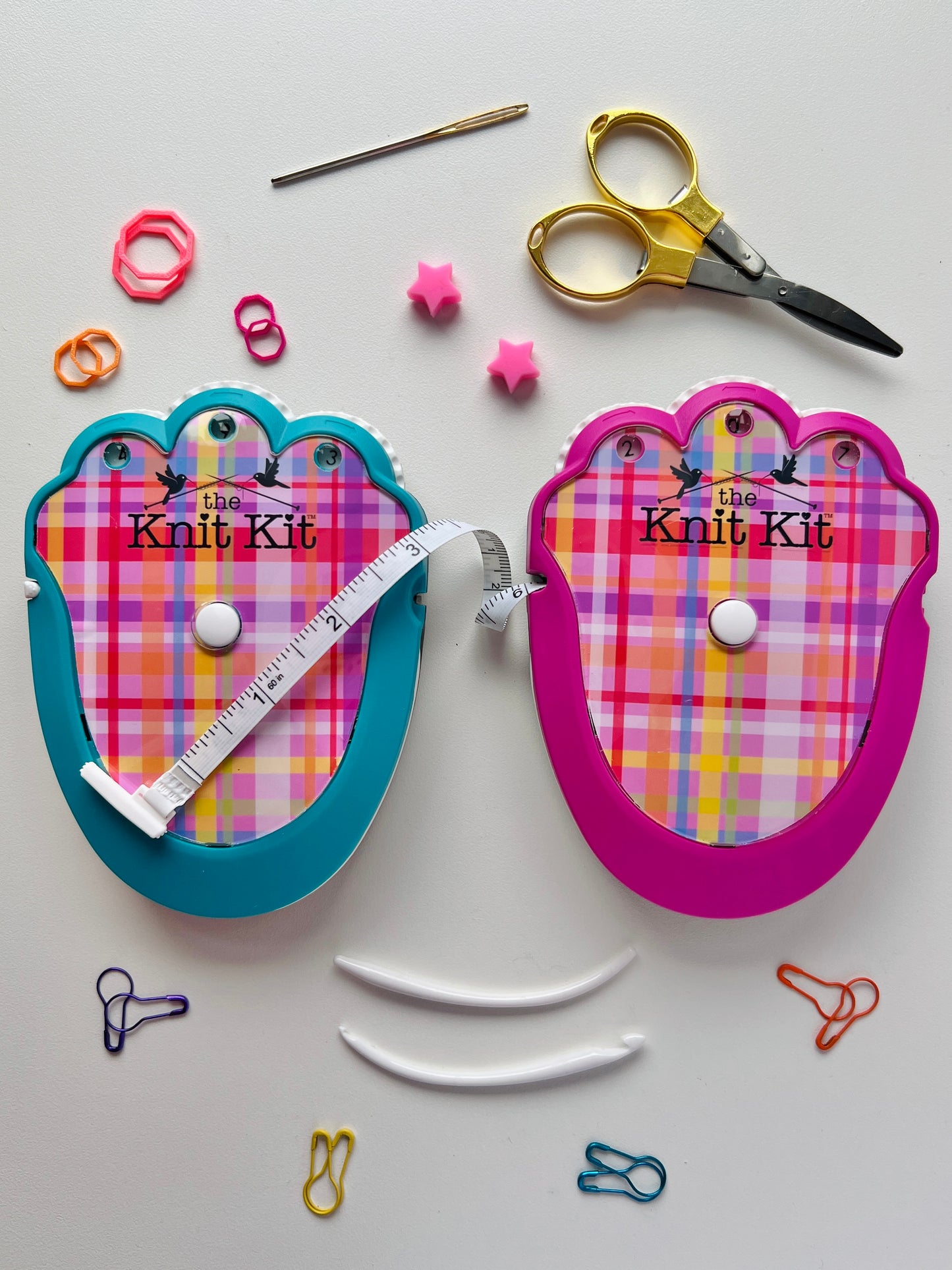 The Knit Kit™ — Plaid to Meet You | Knitting & Crochet Multitool — Assorted Colors