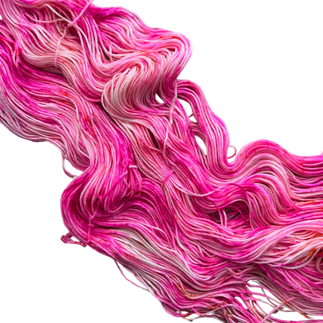 Summer Camp Fibers Marshmallow Hand Dyed DK Yarn - Pink Froze