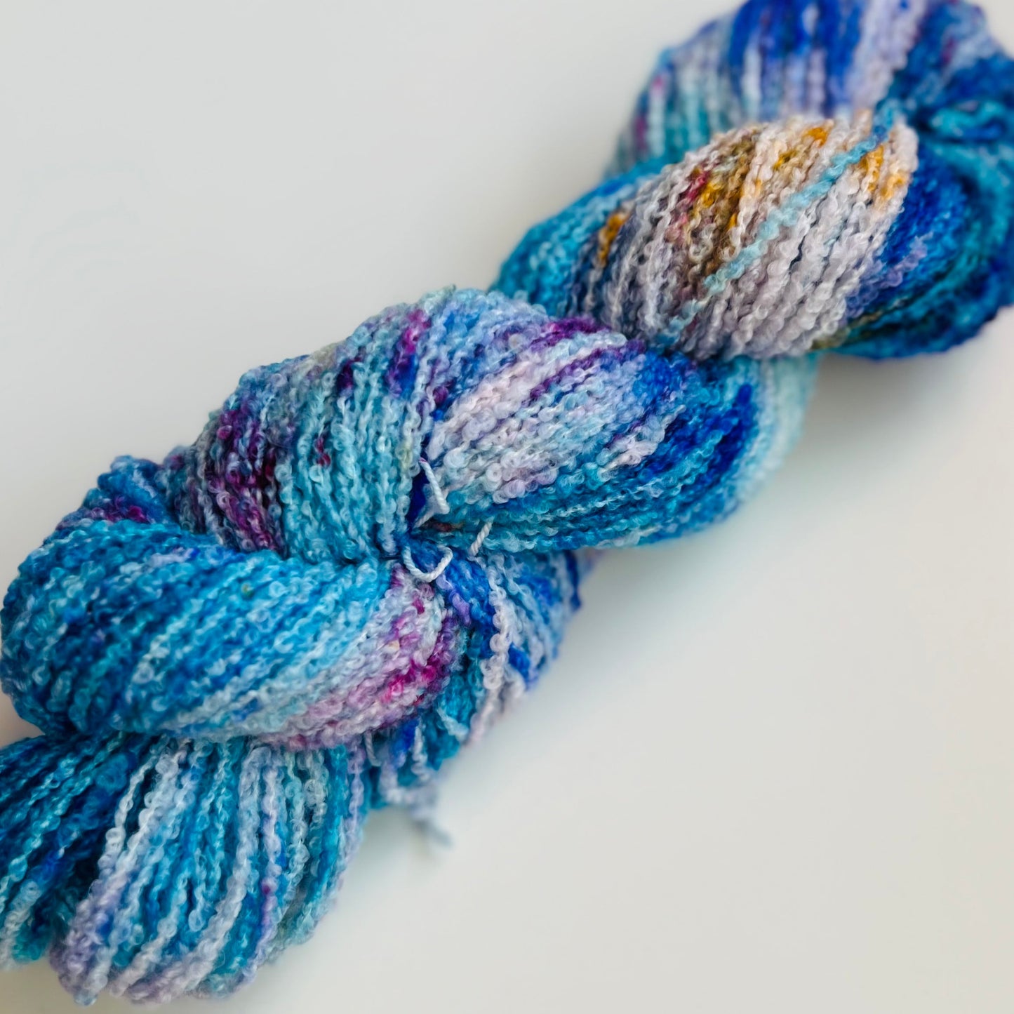 Load image into Gallery viewer, Summer Camp Fibers Hand Dyed Boucle DK - Summit Turquoise
