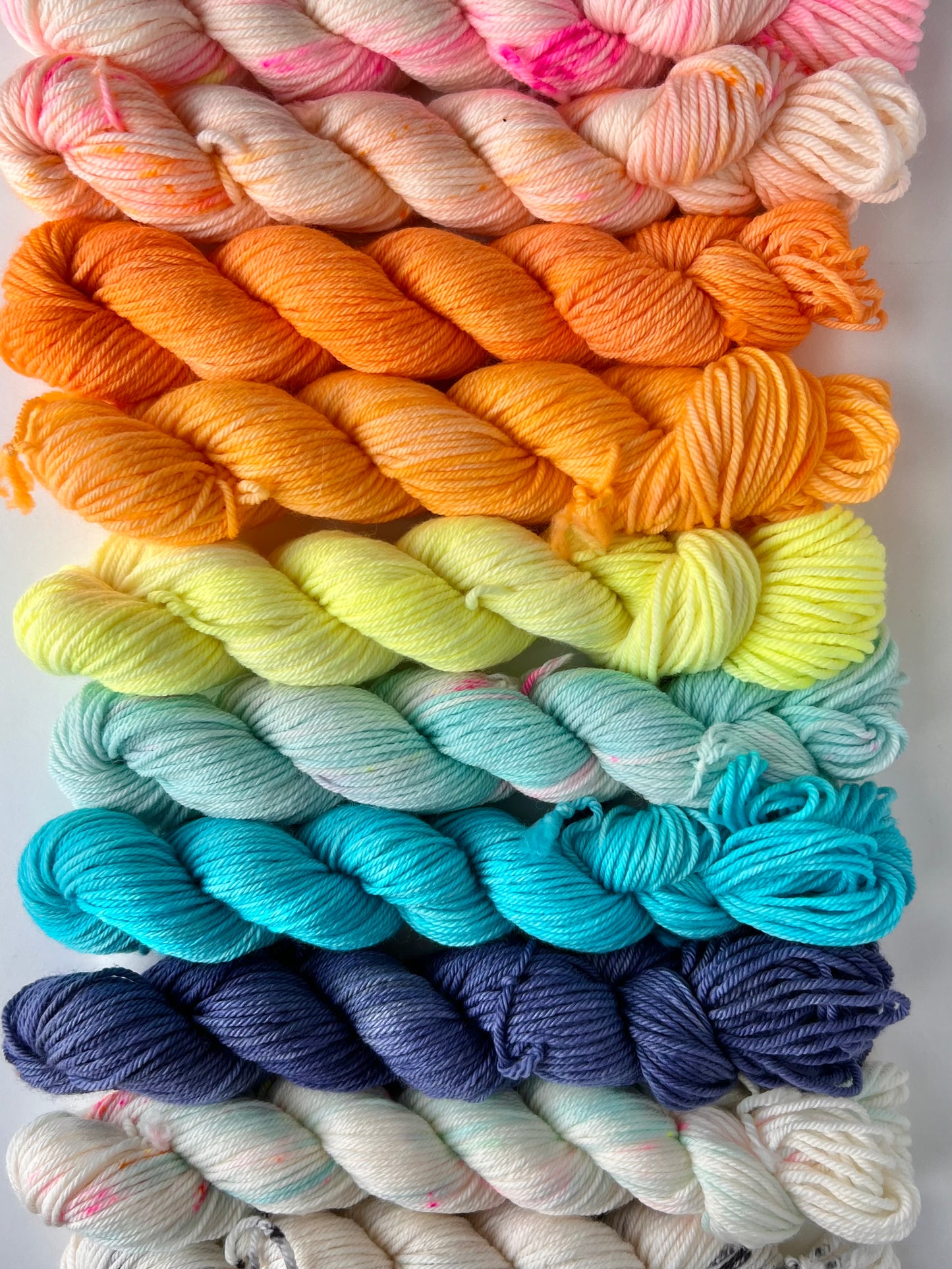 Summer Camp Fibers Marshmallow Hand Dyed Worsted Yarn - 50g of Fun! - Assorted Colors