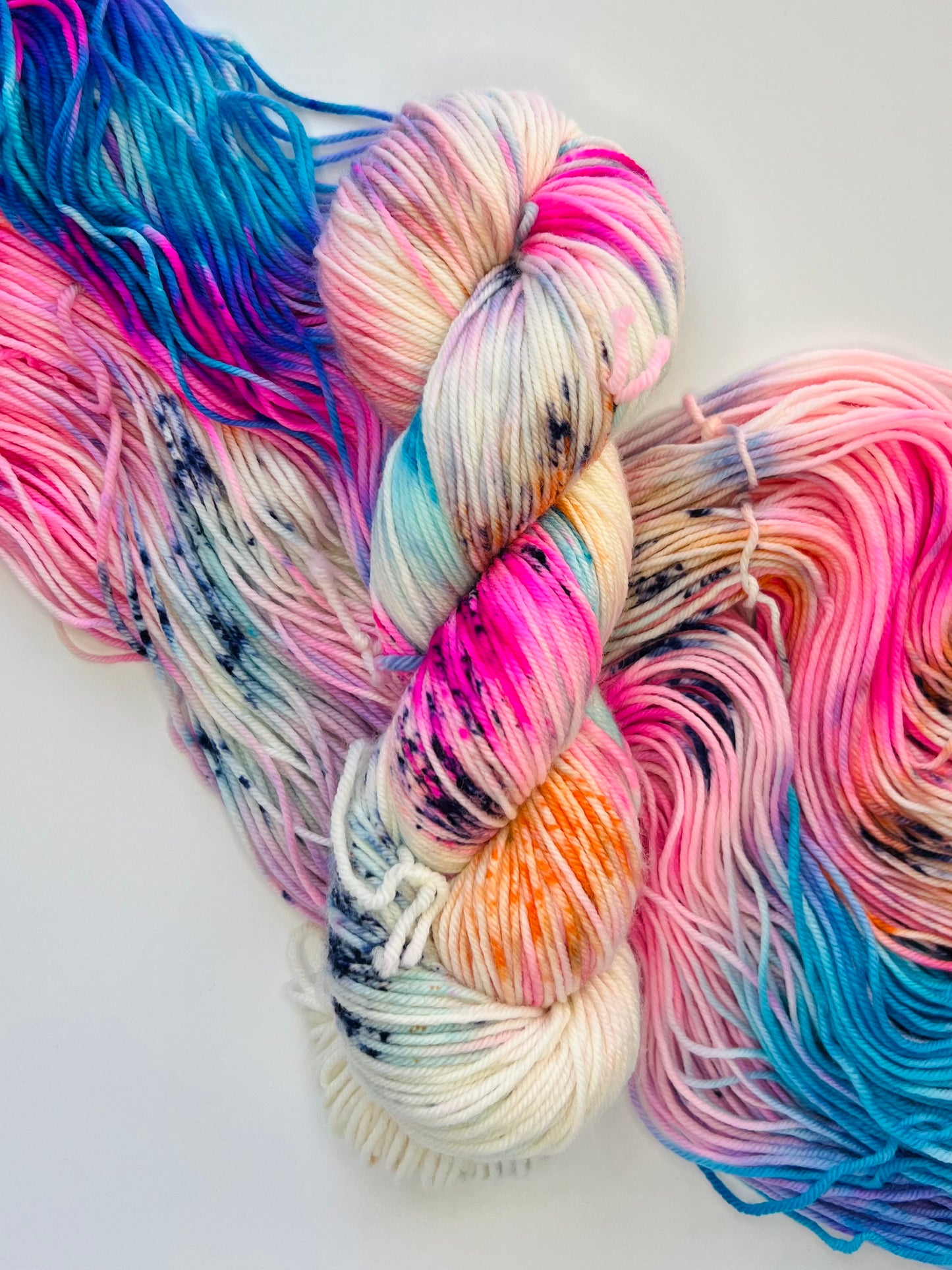 Summer Camp Fibers Marshmallow Hand Dyed DK Yarn - Kaleidoscope