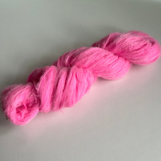 Summer Camp Fibers Dream Suri - Baby Suri Hand Dyed Yarn - Katie's Pink