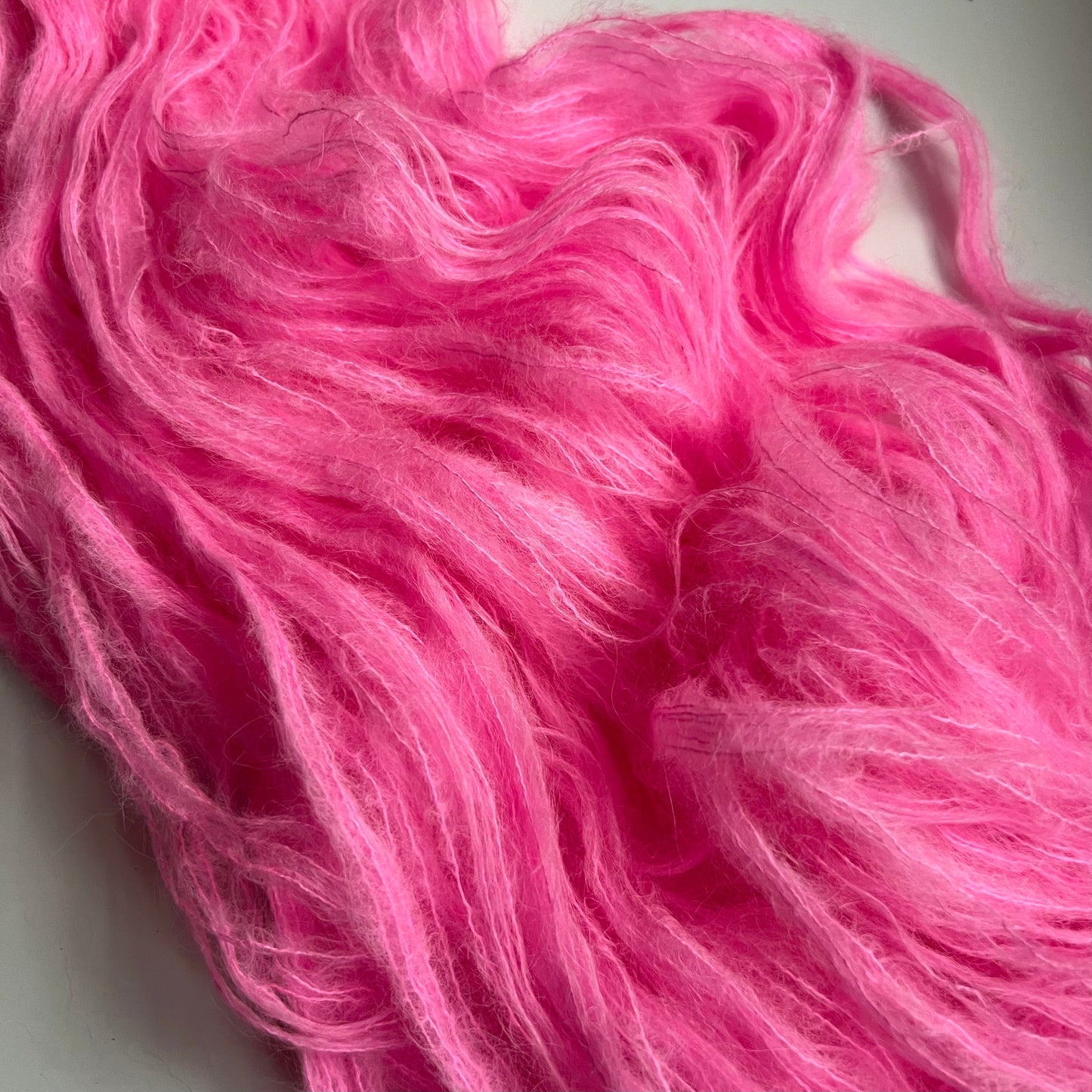 Load image into Gallery viewer, Baby Suri Alpaca Hand Dyed Pink Yarn

