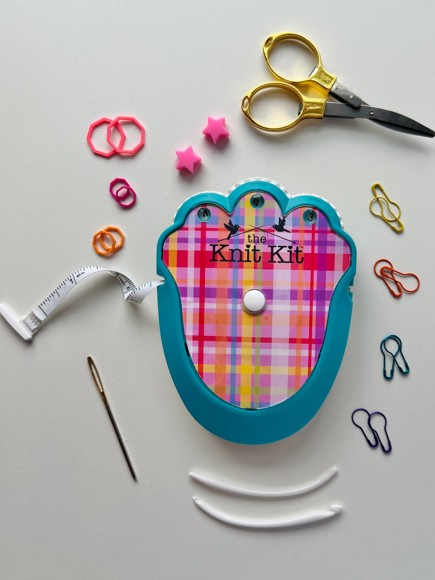 The Knit Kit™ — Plaid to Meet You | Knitting & Crochet Multitool — Assorted Colors
