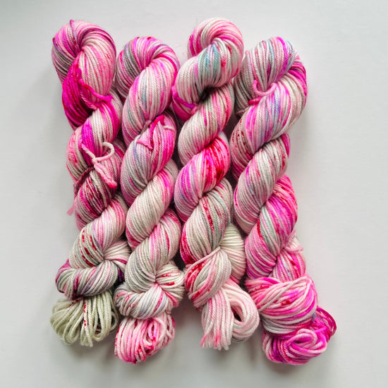 Summer Camp Fibers Marshmallow Hand Dyed DK Yarn - Bunkhouse Holiday