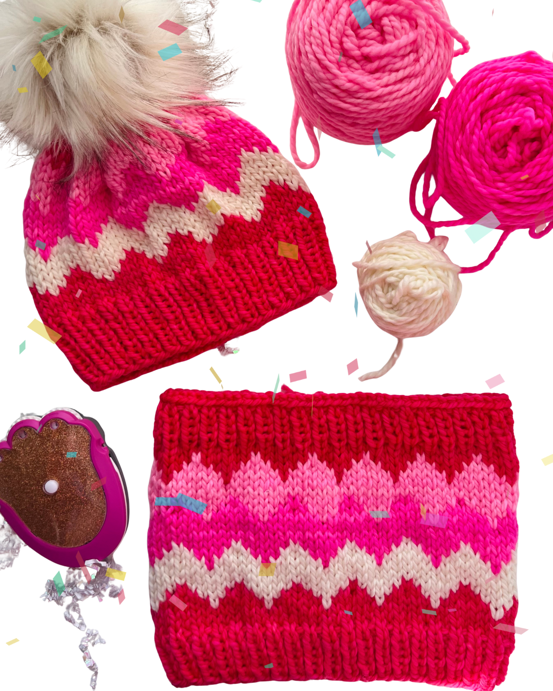 Valentine's Day KNITventure - Valentine's Day Knitting Project Kit - Isla