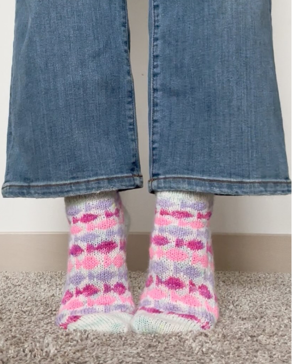 Go Fish Socks -  Summer Sock Knitting Project Kit