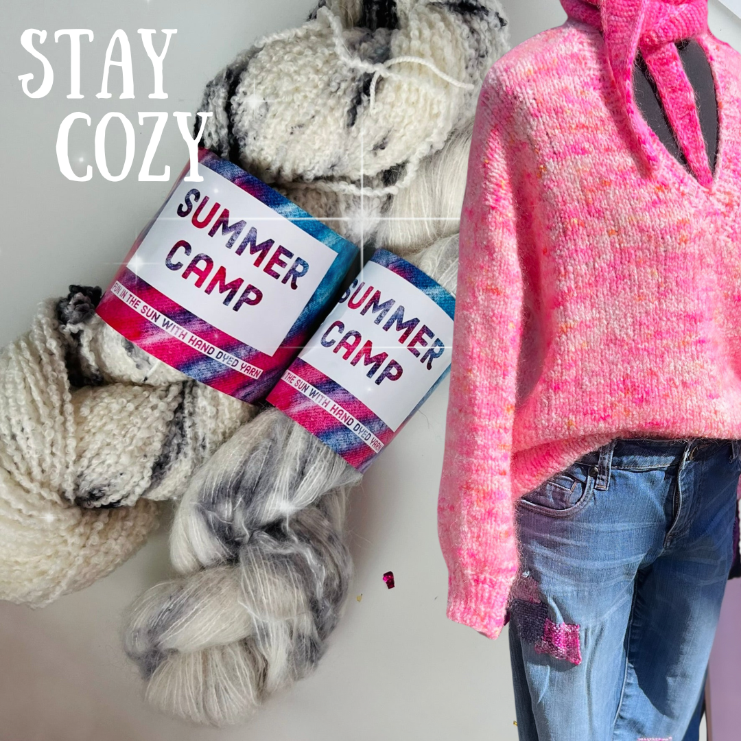 Stay Cozy Sweater Knitting Project Kit - Cookies N Cream