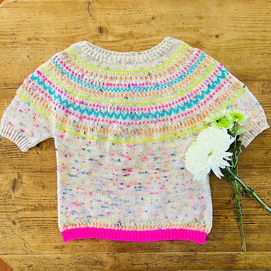 Summer Camp Fibers Color Story Tee by Tif Neilan Sweater Project Knitting Kit