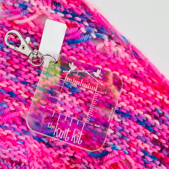 The Knit Kit Sea Glass Acrylic 1” Gauge Swatch Ruler