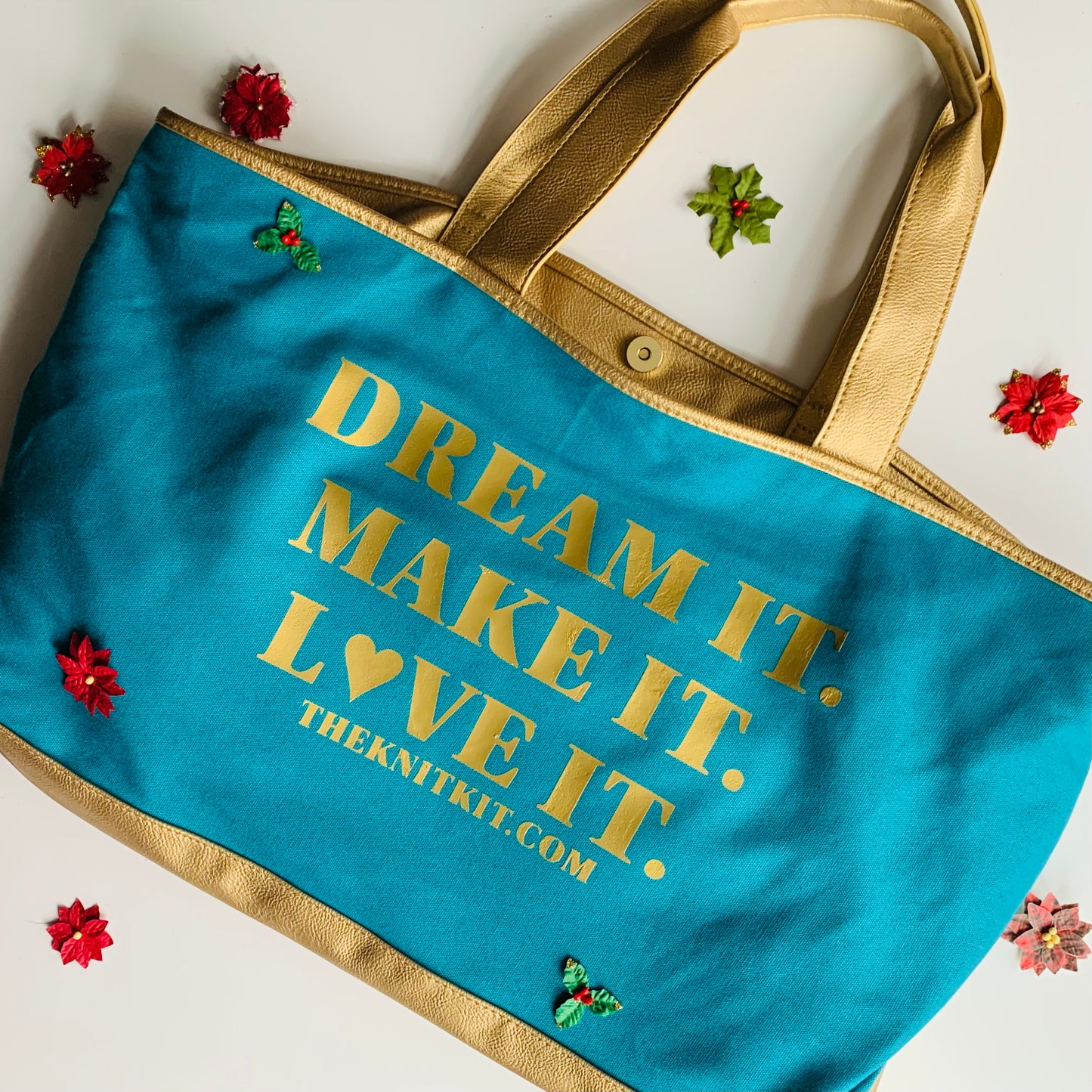 Load image into Gallery viewer, Teal Cabana Tote - Make it. Dream it. Love it.
